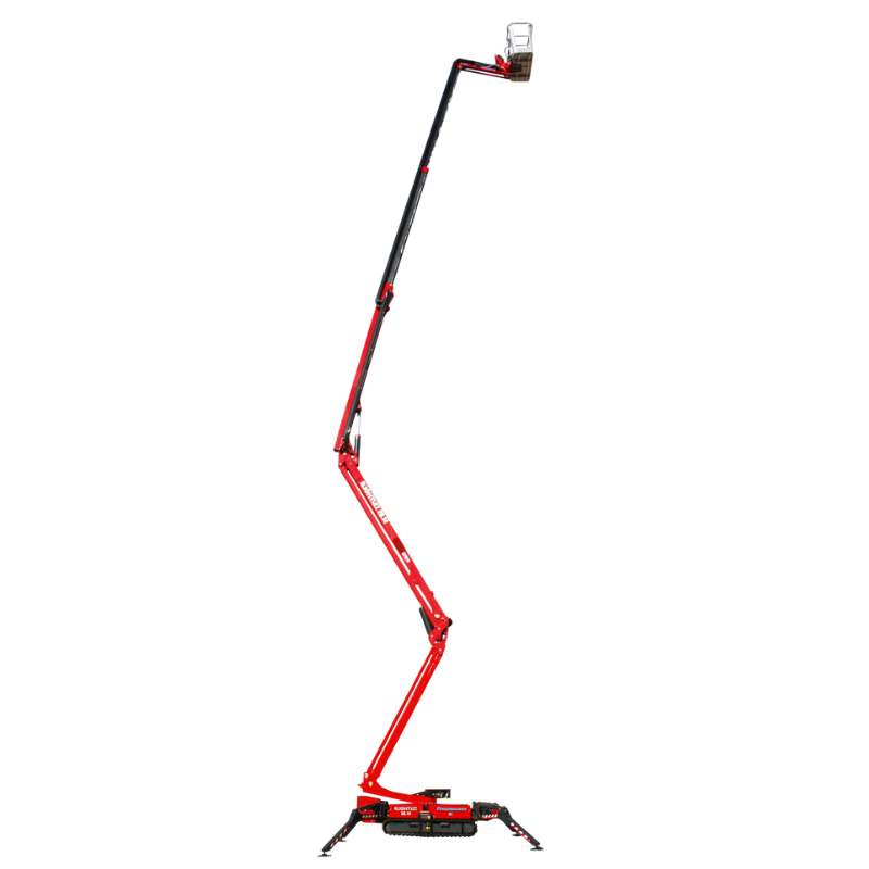 Piattaforma aerea a ragno cingolata Hinowa 26 14 estesa colore rosso