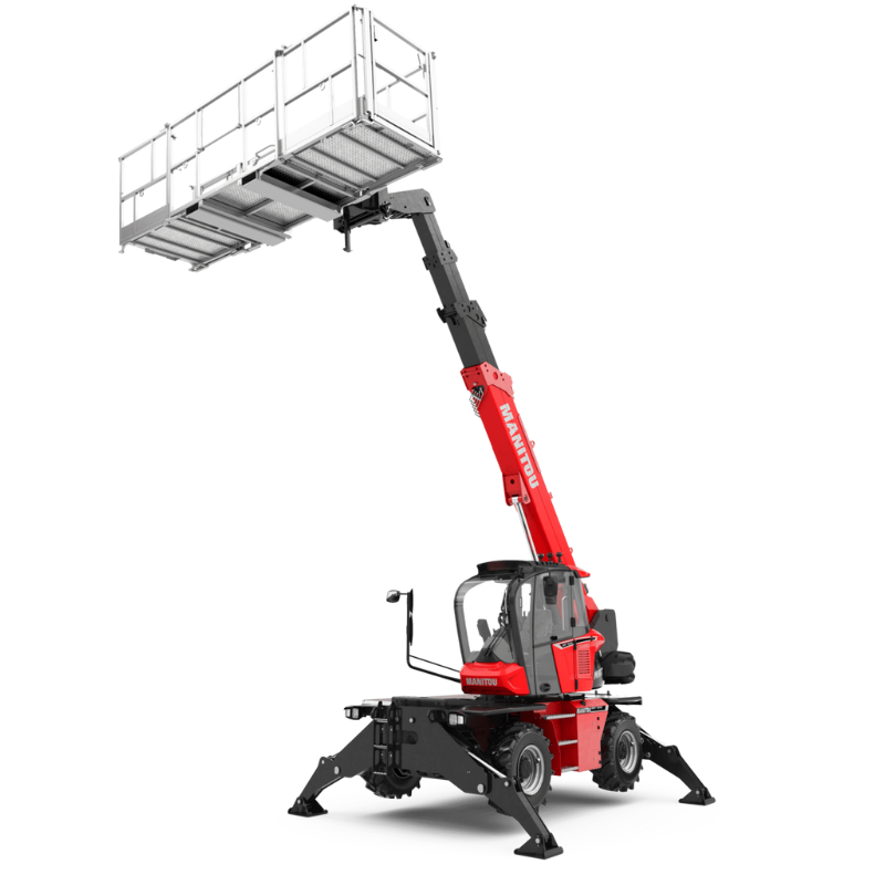 sollevatore telescopico 18 metri manitou con braccio telescopico allungato e cesta